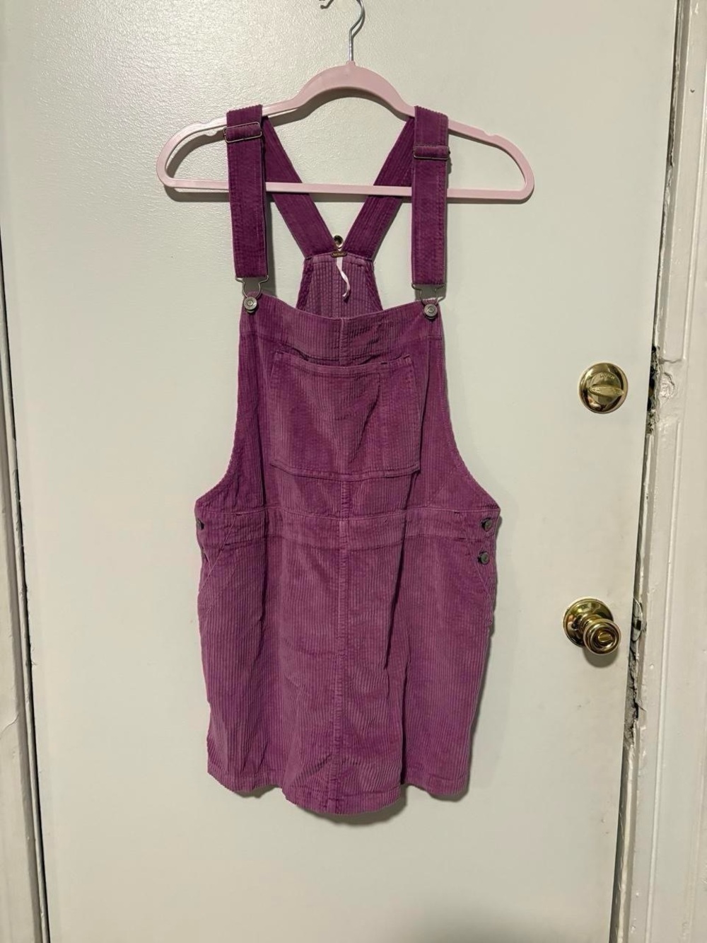 Free People Dylan Cord Skirtall in purple corduroy lg - Picture 4 of 8